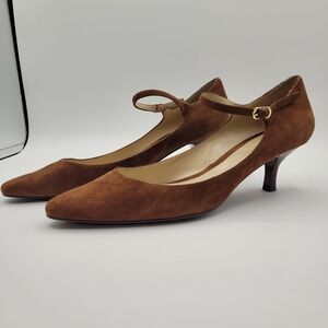 Lauren Ralph Lauren Brown Suede Heels with Kitten Heel Size 9M